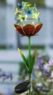 Plow & Hearth Blue/green Solar Power Garden Stake Outdoor Decor. Fixed Price $29.99.