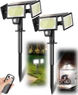 2-IN-1 Solar Spotlights Outdoor With Ground Stakes, 304 Led 3000LM Security Floo. Fixed Price $66.21.