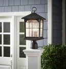 New Home Decorators Brimfield 3-LIGHT Aged Iron Steel Line Outdoor Post. Fixed Price $50.00.