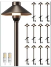 12-PACK Partphoner Low Voltage Landscape, Aluminum 12V Pathway Lights G4 Bulbs. Fixed Price $180.00.
