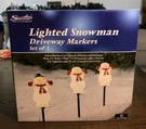 Sienna Color Of Christmas Lighted Snowman Driveway Markers Set 3, 7.75. Fixed Price $24.99.