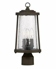 The Great Outdoors 3-LIGHT 7-1/4"W Landscape 1-HEAD Post W/crackled Glass. Fixed Price $89.97.