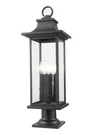 Z-lite 5017PHBR-533PM Tiberius 4 Light 28" Tall Pier Mount Post Black. Fixed Price $324.70.