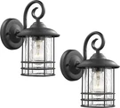1LIGHT Outdoor Wall Lantern 2 Pack Exterior Lamp Black Finish With. Fixed Price $37.49.