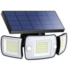 Intelamp Solar Outdoor LIGHTS,6000MAH Motion Sensor With Dual 1 Pack, Black. Fixed Price $53.39.