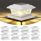 Damayca Solar Post Cap Lights 8 Pack 4X4 5X5 6X6 Waterproof Warm Cool White. Fixed Price $89.99.