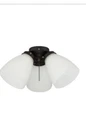 Hampton Bay 3-LIGHT Oil Rubbed Bronze Ceiling Fan Shades Led Kit. Fixed Price $15.00.