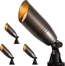 Gardencoin Solid Brass Outdoor Landscape Spotlights, 12V Heavy 4 Pack, Bronze. Fixed Price $180.01.