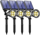 Urpower Solar Outdoor 2-IN-1 Adjustable Spotlights 4 Pack Warm White. Fixed Price $78.98.
