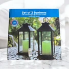 Infinity Led Glass Flame-less Lantern With Remote Assorted (set Of 2) New. Fixed Price $18.99.