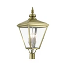 Livex Adams 4 Lt Outdoor Xl Post Top Lantern, Brass/nickel/cluster 27376-01. Fixed Price $1499.96.