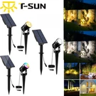 T-sun Solar Spotlights Outdoor Led Garden Patio Pathway Lawn Landscape Lamp IP65. Fixed Price $28.99.