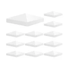 Gkoled 12-PACK X Pyramid White Pvc Vinyl Post 4"- Pack,. Fixed Price $26.05.