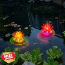 Pearlstar 2 Pcs Lotus Solar Floating Pond Lights Waterproof Rgb Led. Fixed Price $44.99.