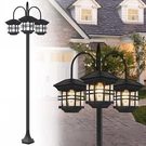 Aluminum Classic Black Solar Lamp Post Lights 3-HEAD Waterproof Outdoor Str.... Fixed Price $118.68.