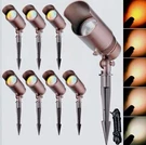 Leonlite 8 Pack 5CCT 7W Low Voltage Led Landscape Spotlights Bronze IP65 New. Fixed Price $139.99.