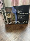 Hampton Bay Ravencrest Led Solar Post Lantern Black Metal Dusk-to-dawn Outdoor. Fixed Price $40.50.