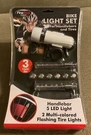 Bike 5 Light Set For Bicycle Handlebars & Tires Brand New Sealed Fine Tool. Fixed Price $6.95.