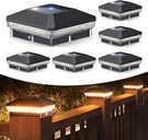 4X4 Solar Post Lights Outdoor, 6 40 Leds 30 Lumens Fence Pack, Black. Fixed Price $76.30.