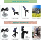 Solar Powered Landscape Spotlights Extreme Weather Resistant Dusktodawn, 4 Pack. Fixed Price $155.14.