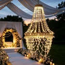 Solar Hanging Crystal Chandelier 54 Led Waterproof Garden Lights HY1312 Acrylic. Fixed Price $59.99.
