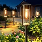 Upgraded Solar Pathway Lights Outdoor, Transparent Tungsten Filament. Fixed Price $29.66.