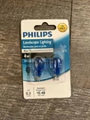 Pack Philips Landscape BC4T5/B/TP 4-WATT 12-VOLT Blue Wedge Base Light Bulb. Fixed Price $11.00.