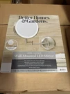 Better Homes & Gardens Round 8 Wall Mount 10X Magnifier Mirror W/led Light Usb. Fixed Price $45.00.