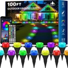 Tqqvxx Rgb 100FT Outdoor Color Changing Pathway Lights With Remote - Waterproof. Fixed Price $41.99.