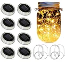 Solar Mason Jar Lights Updated , 8 Pack 20 Led Waterproof Fairy Firefly .... Fixed Price $32.92.