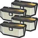 Aootek Solar Outdoor Motion Sensor Lights 2500LM Panel To 4 Pack, Black. Fixed Price $102.23.