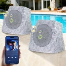 Uuffoo Rock Speakers Model ZYWAB859FXRZ 2 Pack Rgb Solar Usb. Fixed Price $209.99.
