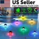 Outdoor Solar Led Floating Light Garden Pond Pool Lamp Rotating Rgb Color Change. Fixed Price $10.89.