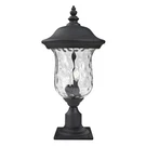 Z-lite Armstrong Outdr Post Mt, 12.375X25.5", Blk, Clr Wtrgls 533PHB-533PM-BK. Fixed Price $358.00.