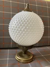 Antique Brass White Milk Glass Light Fixture Thomas Industries 13. Fixed Price $125.00.