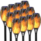 Solar Torch Light 12 Pack Led Flickering Flame IP65 Waterproof Yellow Eoyizw. Fixed Price $51.99.