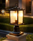 Dusk To Dawn Outdoor Post Light, Oil-rubbed Bronze Pole Lantern With Pier Mount. Fixed Price $73.02.