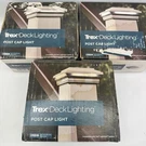 3 New Trex Deck Lighting 4X4 Post Cap Sealed Box Damage. Fixed Price $272.00.