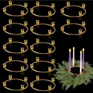 12 Pcs Metal Christmas Advent Wreath Rings Bulk Gold Candle Hol.... Fixed Price $55.99.
