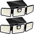 2 Pack Incx Solar Lights Outdoor Waterproof, 3000 Lm 156 Led Motion Sensor. Fixed Price $22.99.