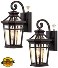Opaxis 2PK Outdoor Wall Lights Oil Rubbed Bronze Dusk To Dawn Lantern. Fixed Price $166.99.