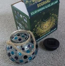 Sogrand Red Diamond Hanging Solar Light Glass Green Dot Jar With Lid-not Working. Fixed Price $25.00.