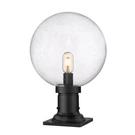 Z-lite Laurent Light 19" Outdoor Pier Mount, Black/clear 599PHB-533PM-BK. Fixed Price $236.30.