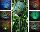 Solar Colorful Mosaic Crackle Glass Ball Globe Light , Changing Led Lamp. Fixed Price $15.99.