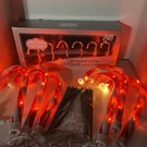 Vintage Kmart Trim Home Xmas Decor 10 In. 6PC Led Candy Cane Pathway Lights. Fixed Price $35.00.