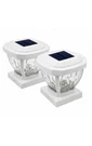 2-PACK Home Zone Solar Post Cap Lights Decorative Glass Led Outdoor 4X4 White. Fixed Price $29.99.