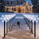 Brightdeck 20-PK Snowflake Solar Led Christmas Pathway Lights Outdoor Decor. Fixed Price $71.98.