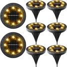 Solar Powered Pack Outdoor Led Disk Lights IP68 Waterproof, Non-slip, Wear-r. Fixed Price $54.95.