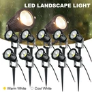 10 Pack 12V 5W Led Cob Outdoor Garden Spotlights Landscape Waterproof. Fixed Price $51.00.