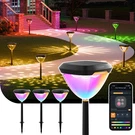 Linkind Smart Solar Pathway Lights SP6, App Control, Rgb, Usb Charge, Outdoor. Fixed Price $164.98.